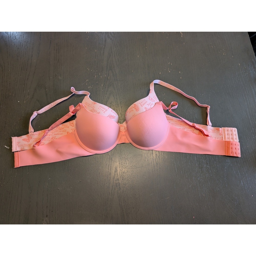 Juicy Couture 34B Bra Set Pink Butterfly‎ Y2K Barbiecore McBling Smooth T-Shirt